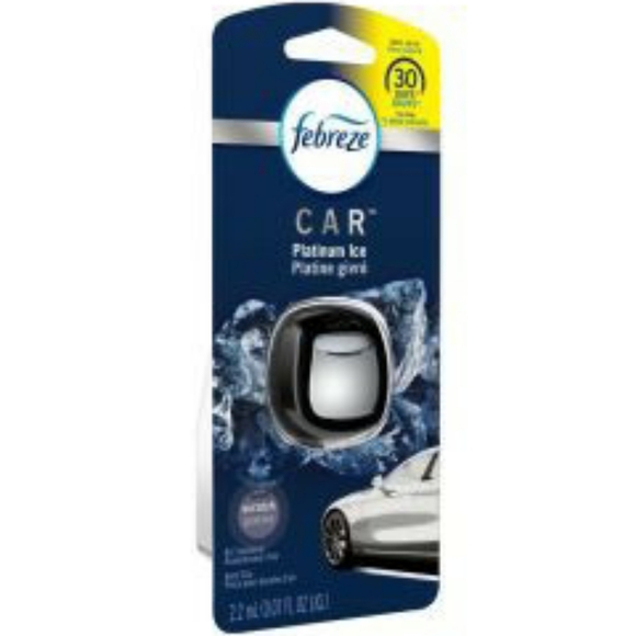 Febreze Odor-Eliminating CarAir Frsner Vent Clip, Platinm.Ice,Gain,Tropical 1ct - Picture 3 of 8